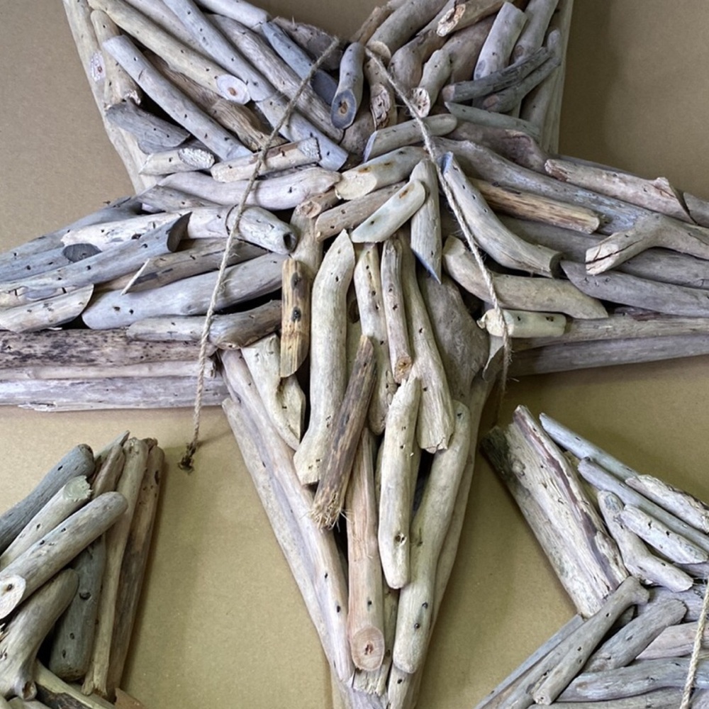 Pottery Barn Rustic Pieced Driftwood Stars Wall Art - Set Of 3 ✨ - Picture 12 of 15